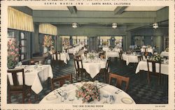 Santa Maria Inn - The Inn Dining Room California Curt Teich Postcard Postcard Postcard