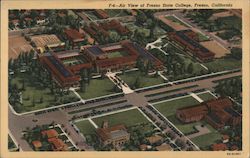 Air View of Fresno State College California Postcard Postcard Postcard