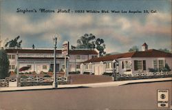 Stephen's Motor Hotel Los Angeles, CA Postcard Postcard Postcard