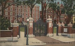 "Van Wickle" Gates of Brown University Postcard