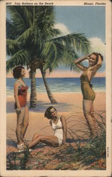 Fair Bathers on the Beach MIami, FL Postcard Postcard Postcard