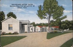 Southland Motor Court - Entrance from U.S. 64 and U.S. 45 Selmer, TN Postcard Postcard Postcard