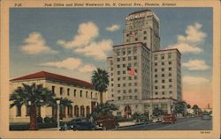 Post Office and Hotel Westward Ho, N. Central Ave. Phoenix, AZ Postcard Postcard Postcard