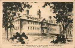 Sir Christopher Wren Building, William and Mary College Postcard