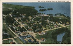 Air View of Russells Point on Indian Lake Ohio Postcard Postcard Postcard