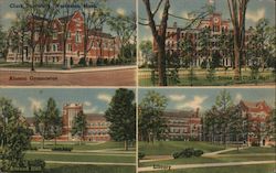 Clark University - Alumni Gymnasium - Jonas G. Clark Hall - Atwood Hall - Library Postcard