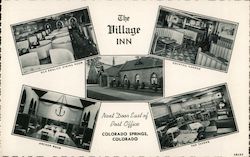 The Village Inn - Next door east of Post Office Colorado Springs, CO Postcard Postcard Postcard