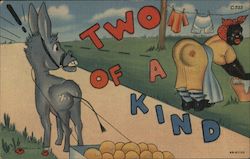 Two of a Kind Black Americana Postcard Postcard Postcard