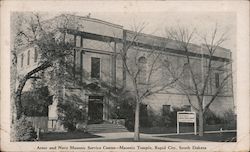 Army and Navy Masonic Sevice Center - Masonic Temple Rapid City, SD Postcard Postcard Postcard