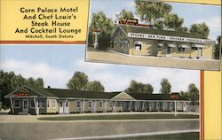 Corn Palace Motel and Chef Louie's Steak House and Cocktail Lounge Postcard