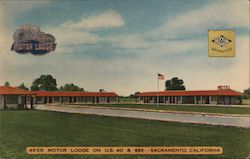 49'er Motor Lodge on U.S. 40 & 99E Postcard