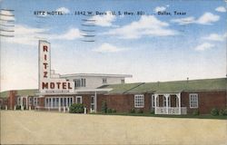 Ritz Motel. . . 3842 W. Davis (U.S. Hwy. 80) Dallas, TX Postcard Postcard Postcard