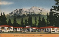 Mission Motel Mount Shasta, CA Postcard Postcard Postcard