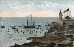 Morro Castle - Castillo del Morro y la "Nautilus" 1908 Postcard