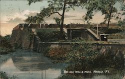 The old wall & moat Manila, Philippines Southeast Asia Postcard Postcard Postcard