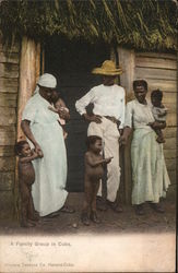 A Family Group in Cuba Postcard Postcard Postcard