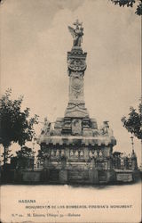 Fireman's Monument Postcard