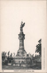 Fireman's Monument Havana, Cuba Postcard Postcard Postcard