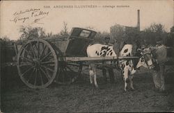 528. ARDENNES ILLUSTREES - Attelage moderne Postcard