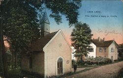 Lázně Letiny. Villa Zdenka a kaple sv. Vintíře Postcard