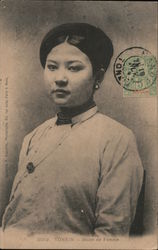 Bust of a woman Tonkin, Vietnam Southeast Asia Postcard Postcard Postcard