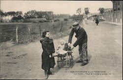 Our customs officers at the border - The visit... Everybody passes by here France Postcard Postcard Postcard