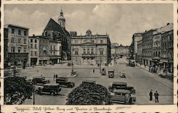 Troppau. Adolf-Hitler-Ring mit Theater u. Pfarrkirche Germany Postcard Postcard Postcard