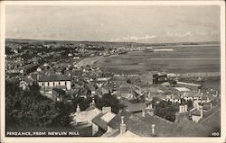 View of Town From Newlyn Hill Penzance, England Cornwall Postcard Postcard Postcard