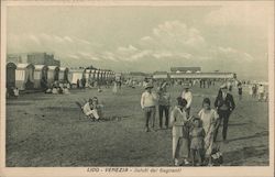 The Venice Lido - Saluti dai Bagnanti Postcard