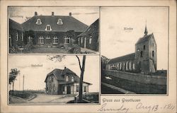 Osterburg, the church, the station Groothusen, Germany Postcard Postcard Postcard