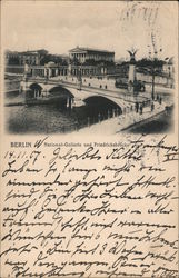 National gallery and Frederick Bridge Berlin, Germany Postcard Postcard Postcard