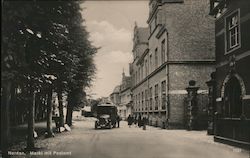 Markt mit Postamt Postcard