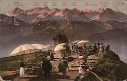 Rigi-Kulm (1800m) und die Berner-Hochalpen Postcard