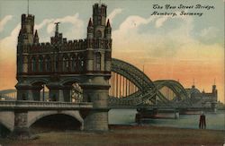 The New Street Bridge Hamburg, Germany Postcard Postcard Postcard