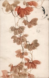 Japanese painting of flowers Postcard Postcard Postcard