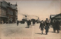 Entrance of Yokohama Pier Japan Postcard Postcard Postcard