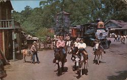 The Burro Train - Ghost Town, Knott's Berry Farm Postcard