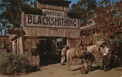 Blacksmith Shop - Knott's Berry Farm Postcard