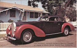 1937 Buggati Cars Postcard Postcard Postcard