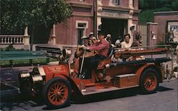 Motorized Fire Engine Postcard