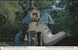 Old Woman Who Lived in a Shoe at Children's Fairyland Oakland, CA Postcard Postcard Postcard