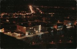 View of City at Night Fresno, CA Postcard Postcard Postcard