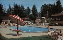 The Surrey Inn - Pool Guerneville, CA Postcard Postcard Postcard