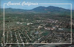 Mt. Diablo and city of Concord Aerial view California Postcard Postcard Postcard