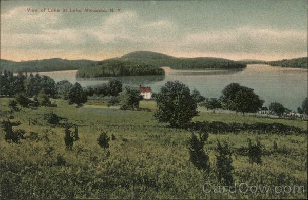 View of Lake at Lake Mahopac New York Postcard