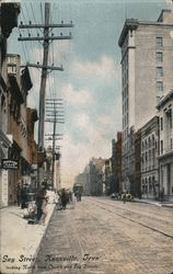 Gay Street, Looking North From Church and Gay Streets Knoxville, TN Postcard Postcard Postcard