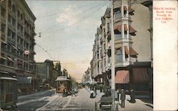 Main St. Looking North from Fourth St. Los Angeles, CA Postcard Postcard Postcard