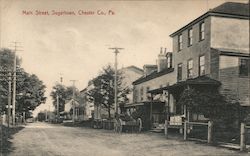 Main Street, Chester Co. Sugartown, PA Postcard Postcard Postcard