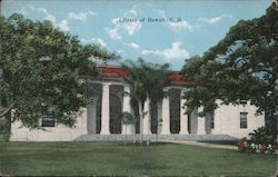 Library of Hawaii (Hawaii State Library) Postcard