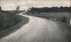 Canajoharie-Sharon Springs road constructed with "Bermudez Road Asphalt" as a binder. Postcard